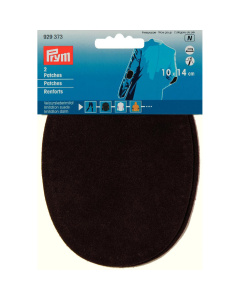 Prym 929373 Patches suèdeimitatie (opstrijkbaar) 10 x 14 cm donkerbruin - Kaart