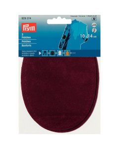 Prym 929374 Patches suèdeimitatie (opstrijkbaar) 10 x 14 cm donkerrood - Kaart