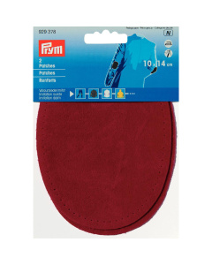 Prym 929378 Patches suèdeimitatie (opstrijkbaar) 10 x 14 cm rood - Kaart
