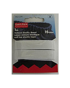 Prym 953091 Veloursbandelastiek 15 mm wit - Kaart