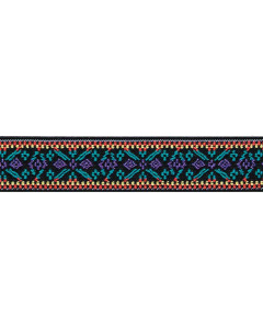 Prym 957455 Elastiek Color 25 mm bloem lila / turkoois - Meter