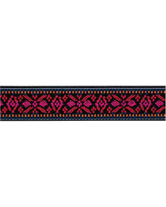 Prym 957456 Elastiek Color 25 mm bloem rood / fuchsia - Meter