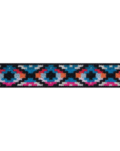 Prym 957458 Elastiek Color 25 mm ethno blauw / fuchsia - Meter