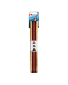 Prym 965216 Riem v. tassen 40mm beige/blauw/rood 3m - Kaart