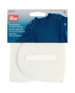 Prym 993810 Schoudervullingen met klittenband halve maan S wit - Kaart