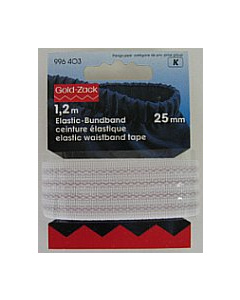 Prym 996403 Elastische tailleband non slip 25 mm wit - Kaart