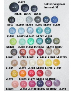 Restyle 007.45164.26 Unigekleurde knopen 2 gaats 17 mm - Kleur 53