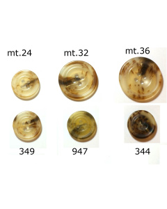 Restyle 007.81115.24 Gemeleerde blazer knopen 4 gaats 15 mm - Kleur 344
