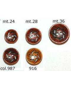 Restyle 007.81724.24 Houten knopen 2 gaats 15 mm - Kleur 987
