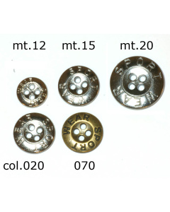 Restyle 007.82405.12 Metalen knopen 4 gaats 12 mm - Kleur 020