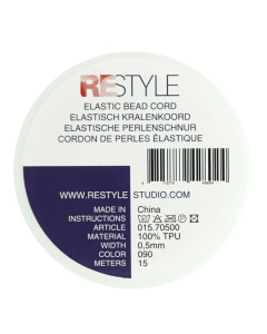 Restyle elastisch kralenkoord 0.5mm, 13 meter - Kleur 090
