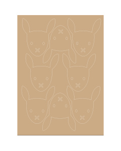 Restyle 087.1058 Konijn MDF 3mm - 8x - STUK
