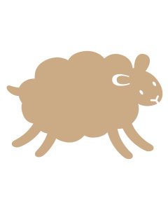 Restyle 087.1064 Schaap MDF 3mm - 50x35cm - STUK
