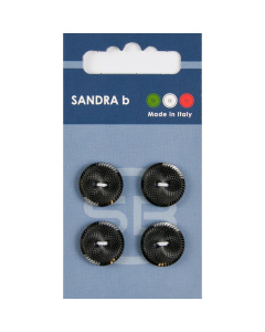 Sandra Ab 007.CARD145 Glitter knopen 2 gaats 15 mm - Kaart