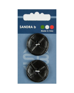 Sandra Ab 007.CARD172 Leren knopen 2 gaats 28 mm - Kaart