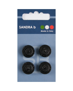 Sandra Ab 007.CARD176 Metalen knopen achtersteek 15 mm - Kaart