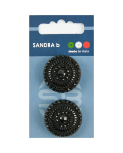 Sandra Ab 007.CARD178 Metalen knopen achtersteek 28 mm - Kaart