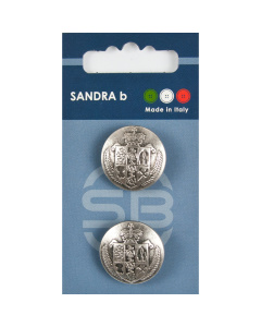 Sandra Ab 007.CARD203 Metalen knopen achtersteek 23 mm - Kaart