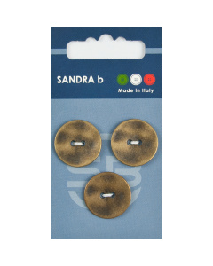 Sandra Ab 007.CARD217 Metalen knopen 2 gaats 20 mm - Kaart