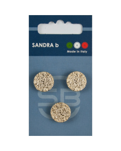 Sandra Ab 007.CARD227 Metalen knopen achtersteek 15 mm - Kaart
