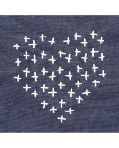 ReStyle Sashiko sjabloon harten patroon maat 10 x 10 cm - Kaart