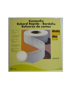 Vlieselinen Kantenfix versteviging 40 mm met stanslijn wit - Meter